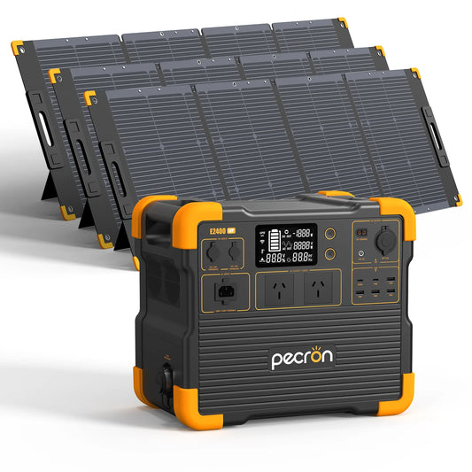 PECRON E2400LFP power station with 3x PV300 solar panels